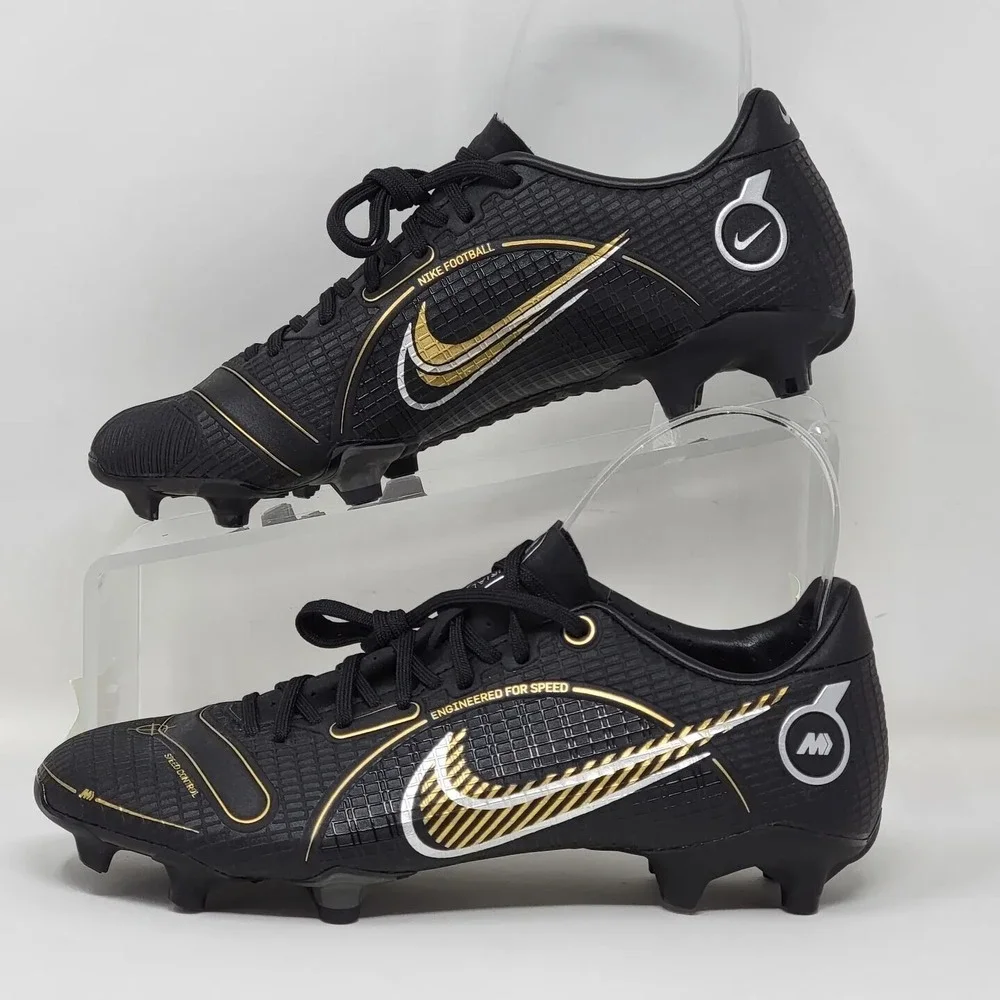 Nike Mercurial Vapor 14 Pro FG Black Gold Soccer Men's Size 4 DJ2869-007 New